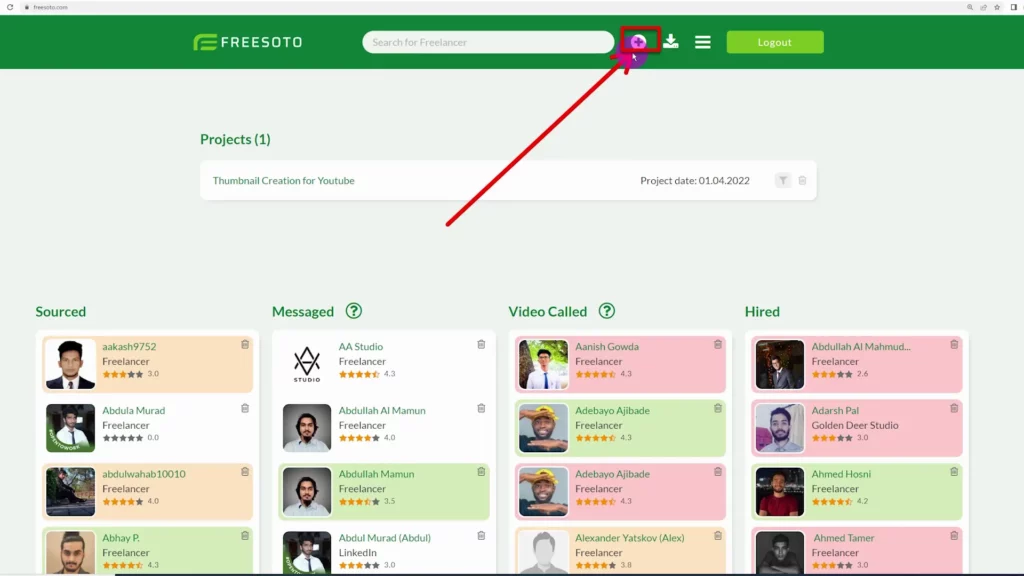 Click on the Plus button There is a Plus button in the top navigation bar